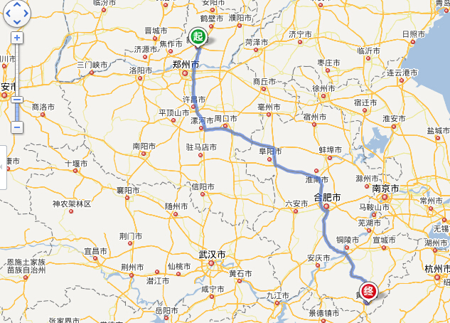 新乡到黄山自驾车路线