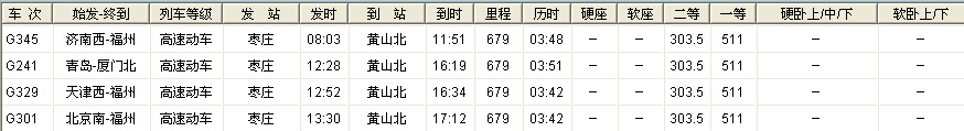 枣庄到黄山旅游